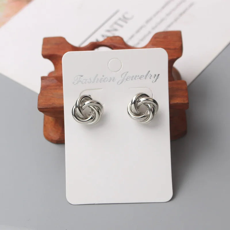 Tiny Gold Metal Stud Earrings
