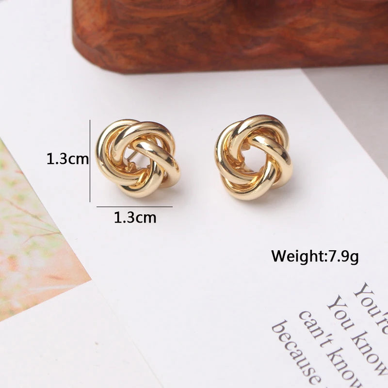 Tiny Gold Metal Stud Earrings