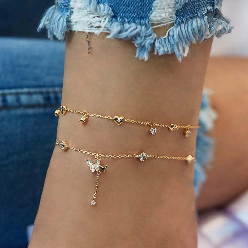 Bohemian Chain Anklets