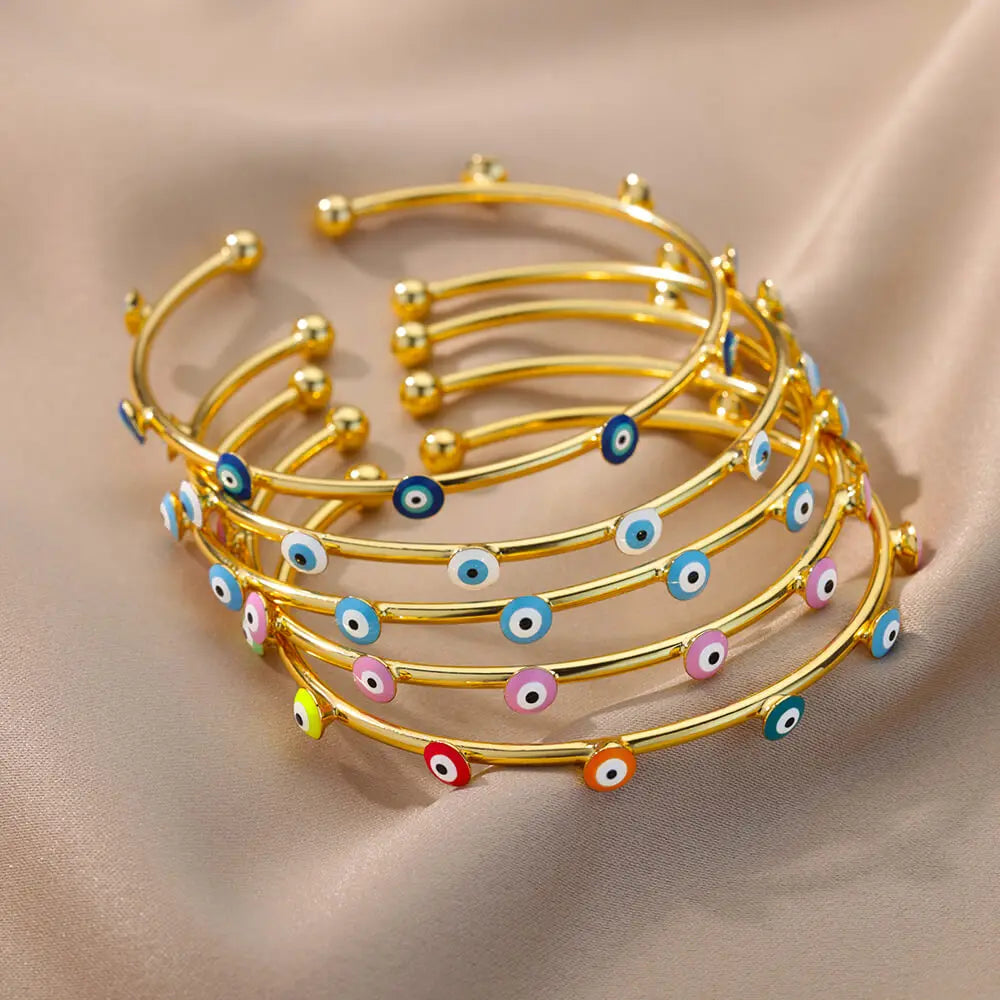 Luxury Gold Turkish Evil Eye Bracelet