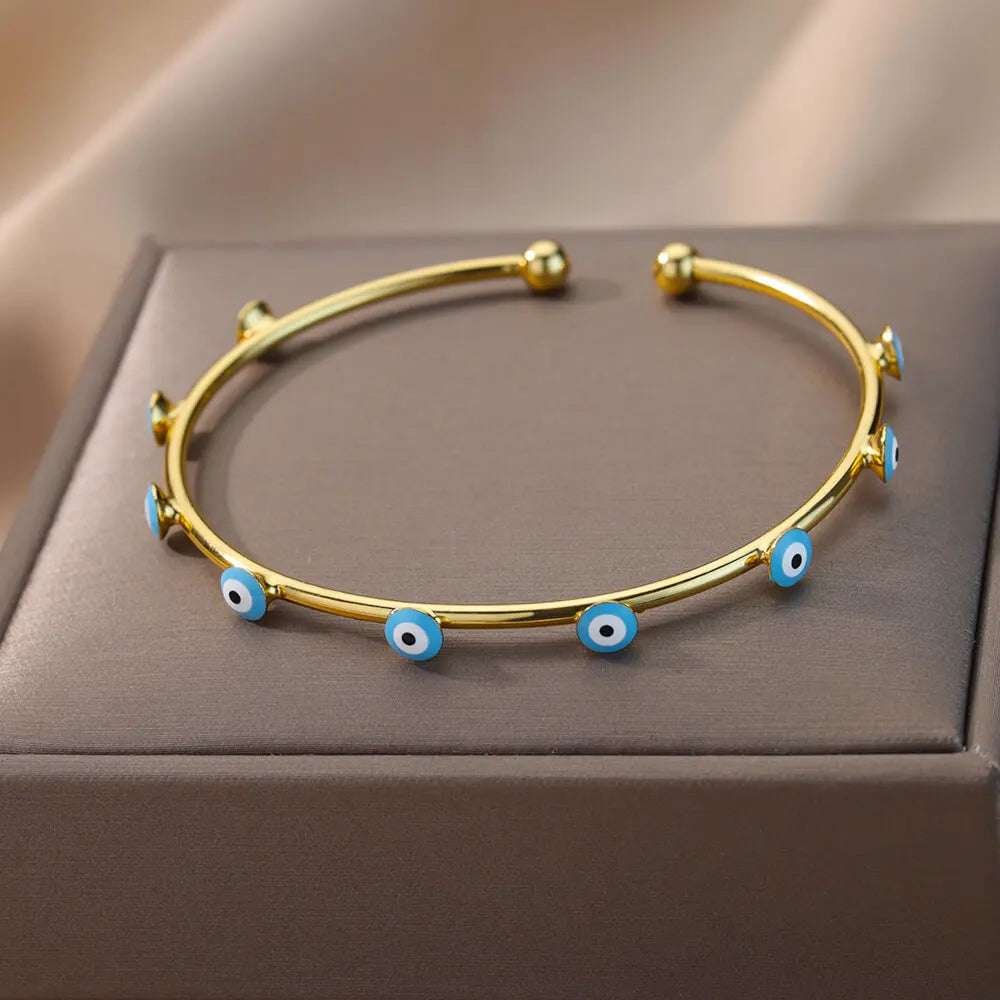 Luxury Gold Turkish Evil Eye Bracelet