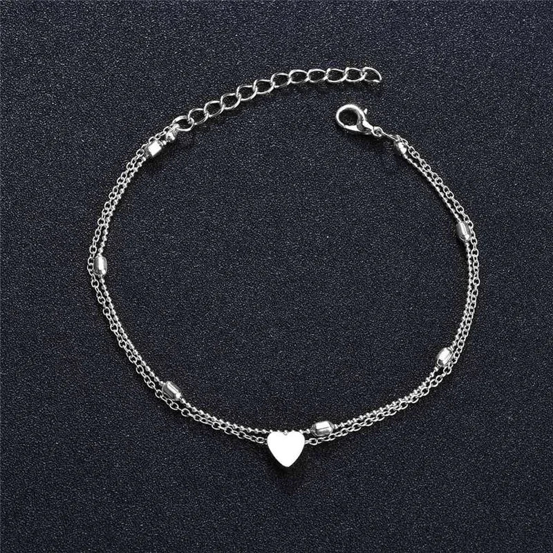 Simple Heart Anklets Leg Chain