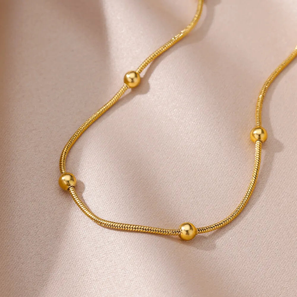 Gold Stainless Steel Adjustable Anklet