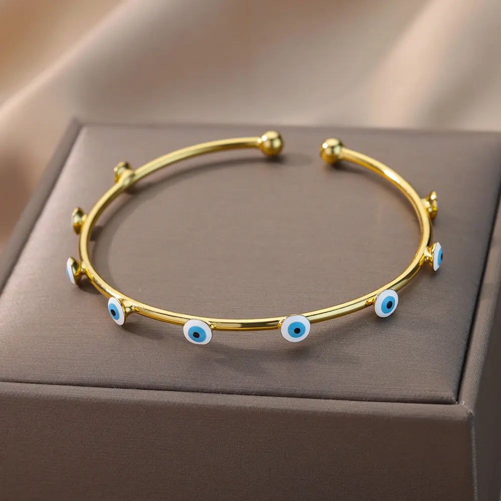 Luxury Gold Turkish Evil Eye Bracelet
