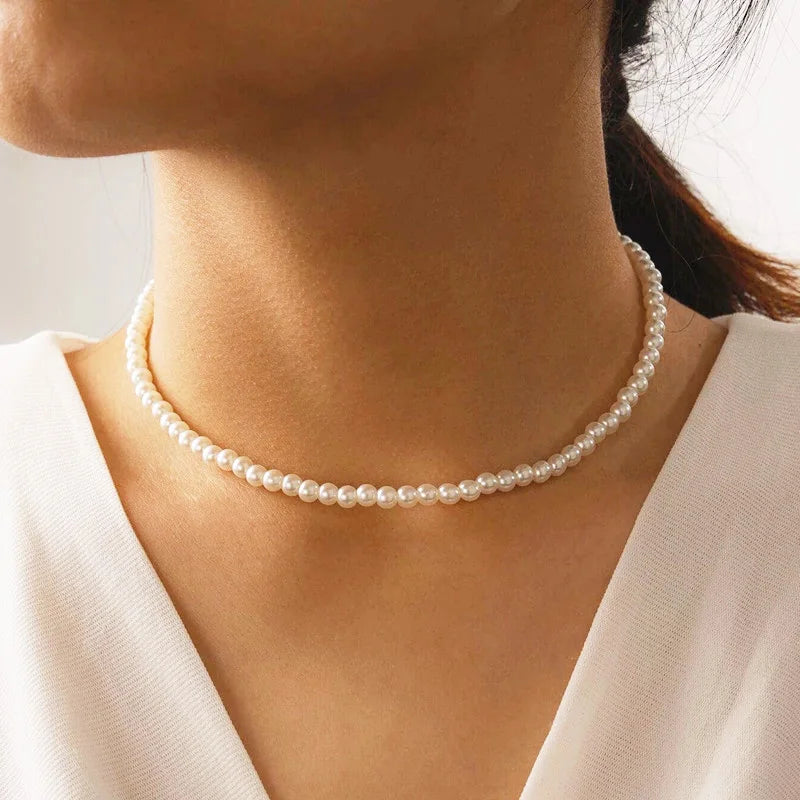 Vintage Pearl Chain Necklace