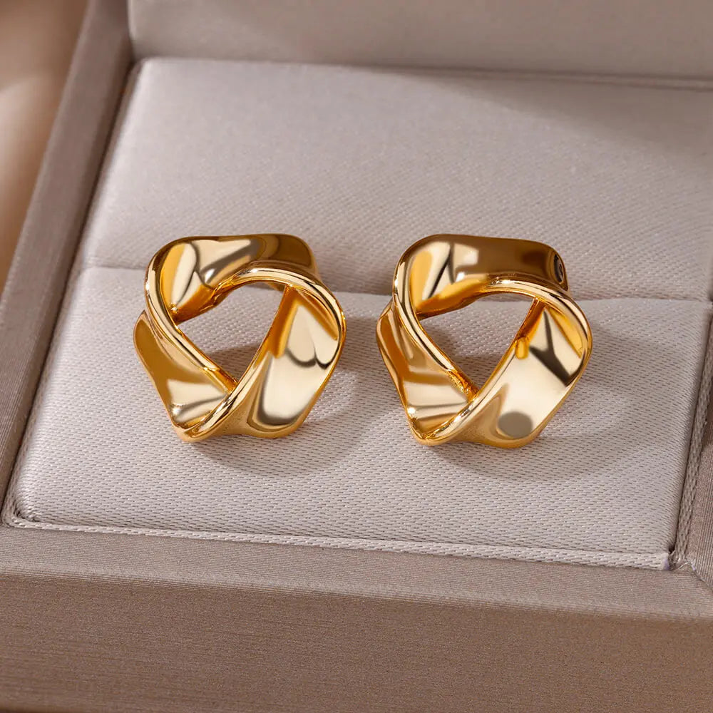 Vintage Twisted Stud Earrings