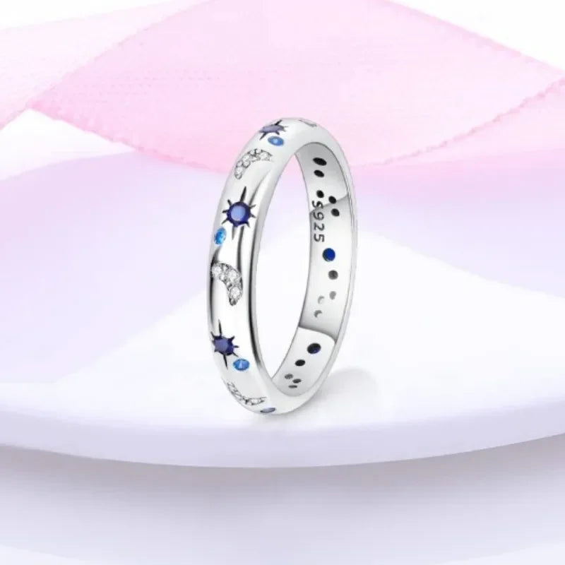Celestial Blue Crystal Ring