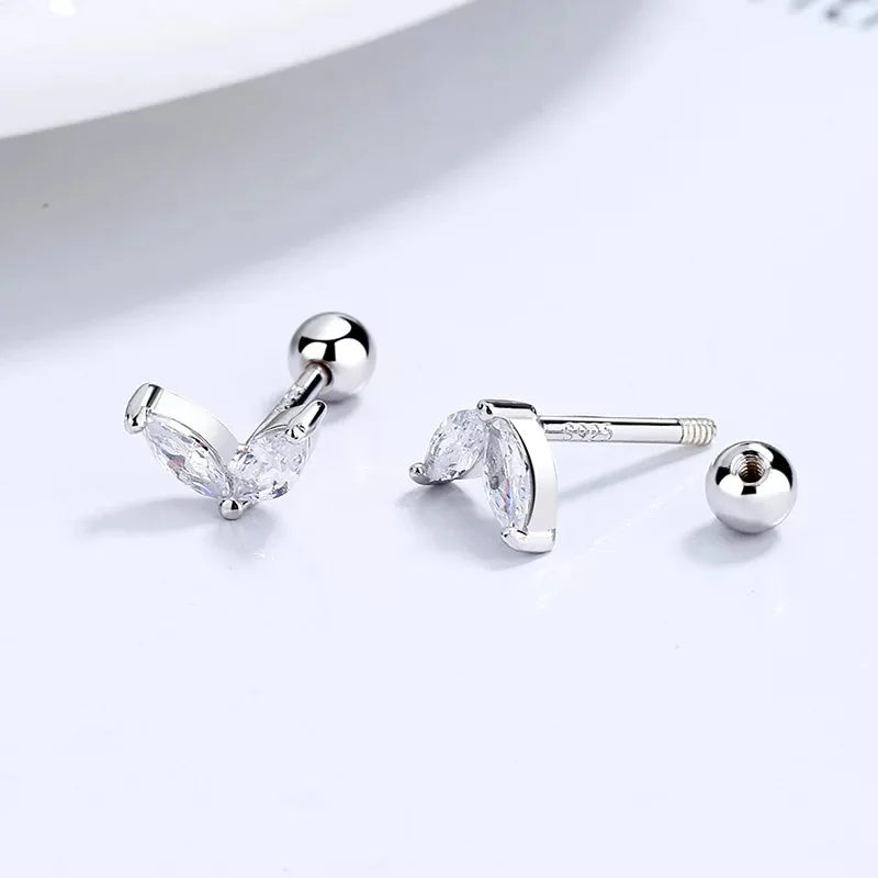 Tiny Crystal Huggie Hoop Earrings