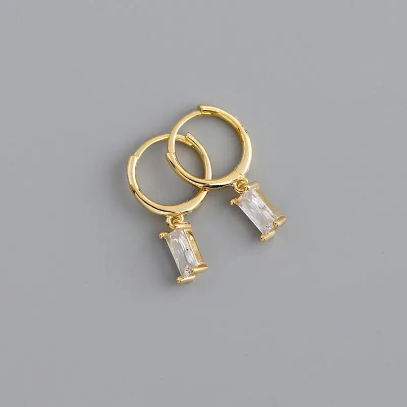 Tiny Crystal Huggie Hoop Earrings