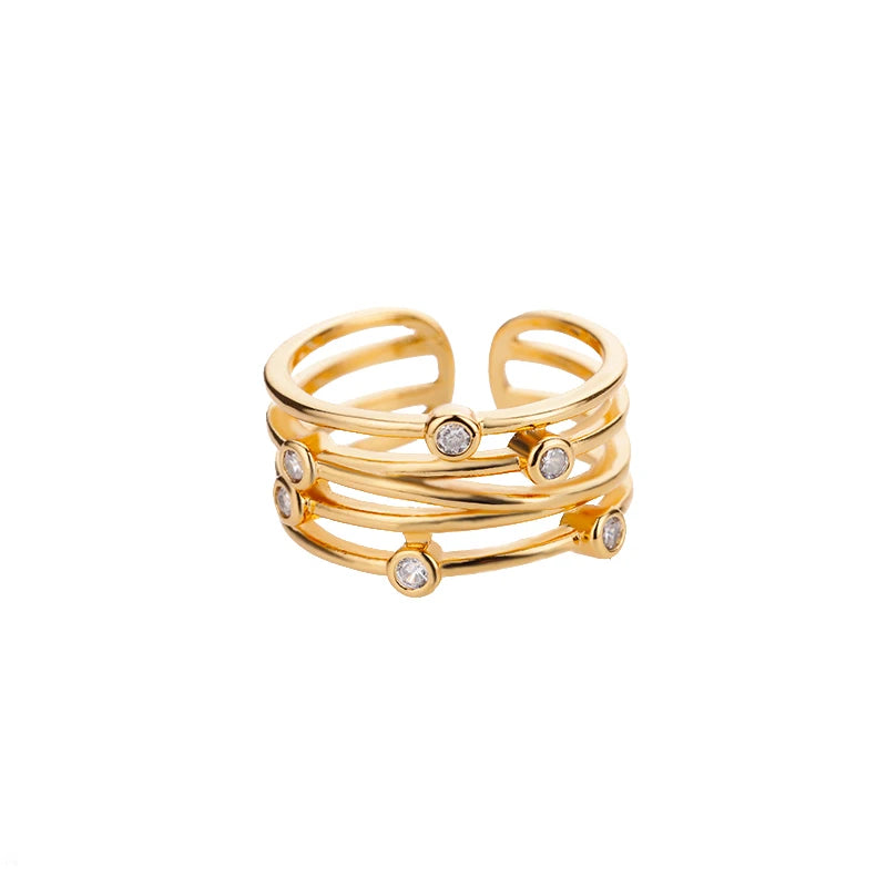 Adjustable Zircon Wrap Rings