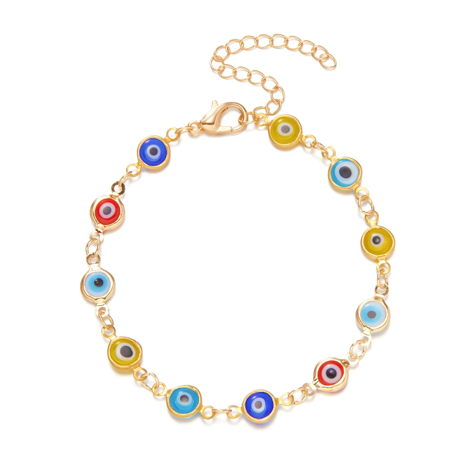 Colorful Lucky Turkey Evil Eye Bracelet