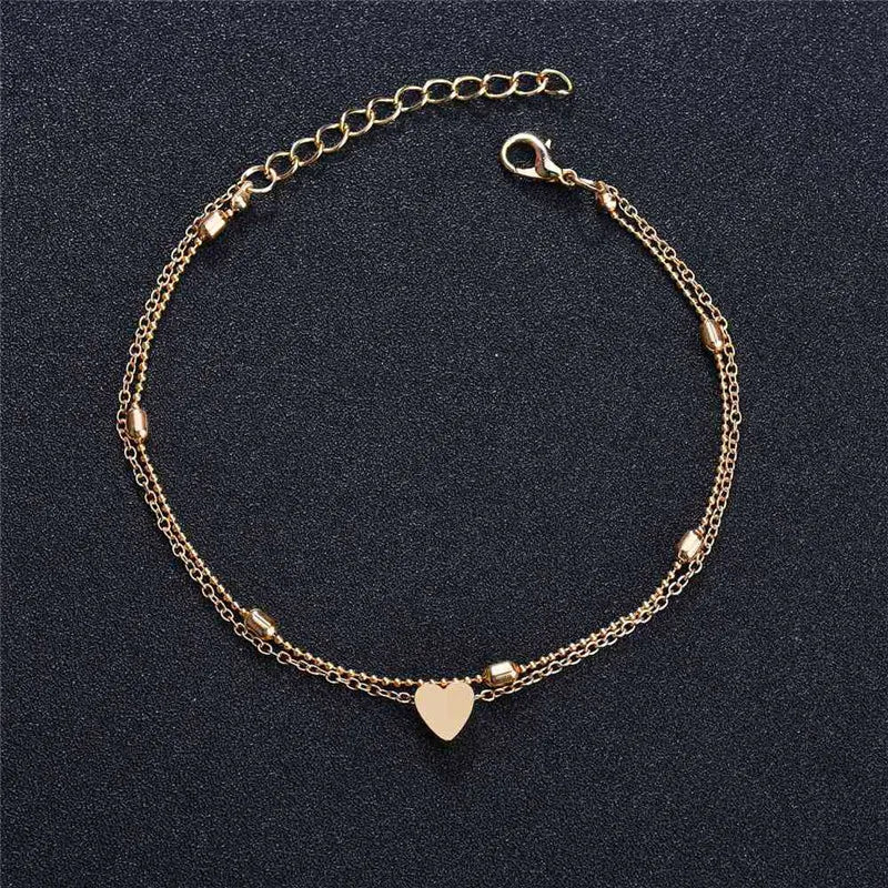 Simple Heart Anklets Leg Chain