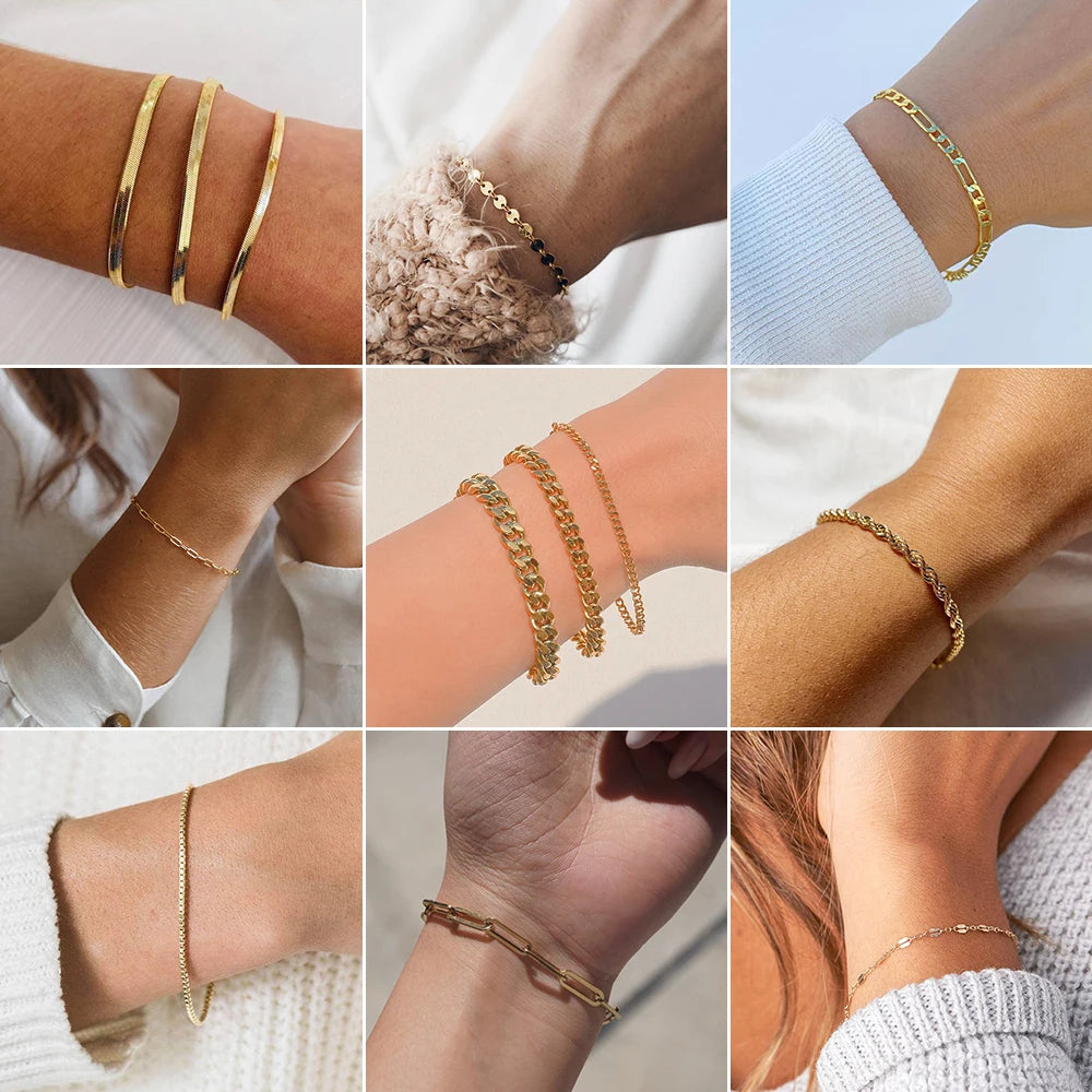 Trendy Classic Snake Chain Bracelets