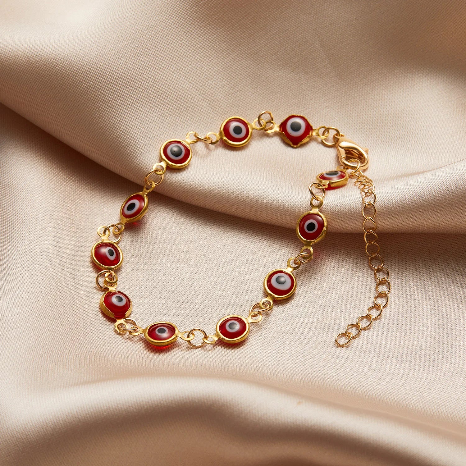 Colorful Lucky Turkey Evil Eye Bracelet