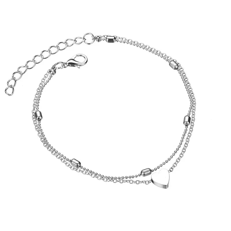 Simple Heart Anklets Leg Chain