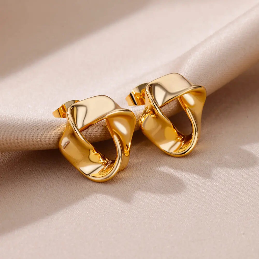 Vintage Twisted Stud Earrings