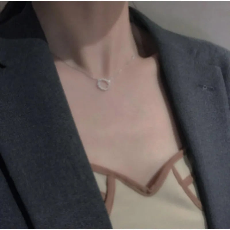 Simple Double Heart Pendant Necklace